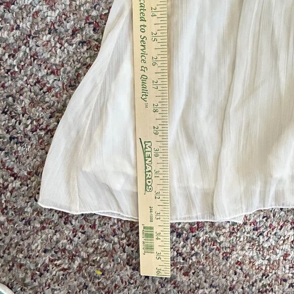 Abercrombie & Fitch Ivory White Gauzy Halter Sleeveless Strappy Mini Dress Sz S - Picture 11 of 16